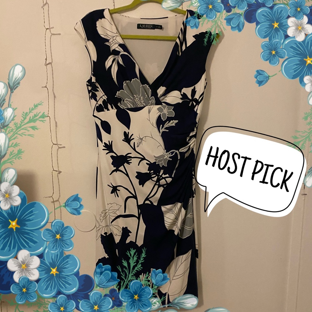 ✨HP✨Blue and white Lauren by Ralph Lauren dress